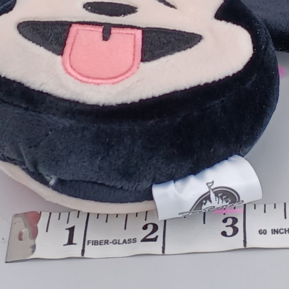 -Disney Store Minnie Mouse Plush Emoji Two-Sided Kiss &  Laugh Face 5" Plush - Picture 8 of 9